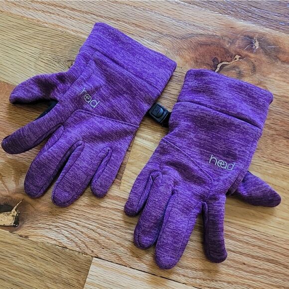 HEAD Purple Winter Gloves Clip Together Small - Picture 1 of 4